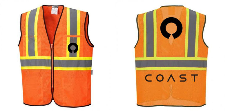 Custom Yellow Mesh Class 2 Reflective Safety Vest with Pockets