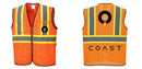 Custom Yellow Mesh Class 2 Reflective Safety Vest with Pockets