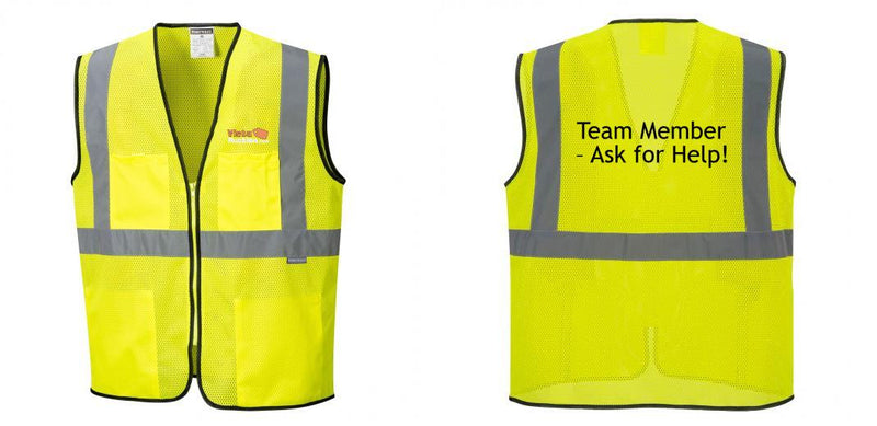 Custom Lightweight High Visibility Yellow Tampa Mesh Vest
