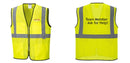 Custom Lightweight High Visibility Yellow Tampa Mesh Vest