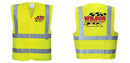 Custom Logo Reflective Yellow Safety Vest - ANSI Class 2