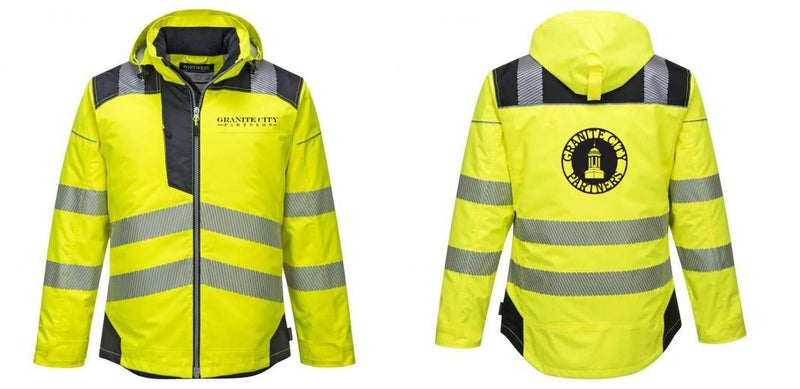 Custom PW3 Hi-Vis Winter Jacket with Reflective Segmented Tape