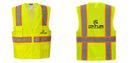 Custom Yellow Class 2 Safety Vest with Cooling Mesh Back