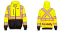Custom Reflective X-Back Hi-Vis YELLOW Hoodie