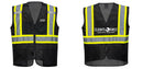 Custom Black Safety Vest Reflective High Visibility with Pockets