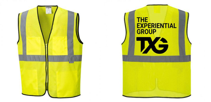 Custom Lightweight High Visibility Yellow Tampa Mesh Vest