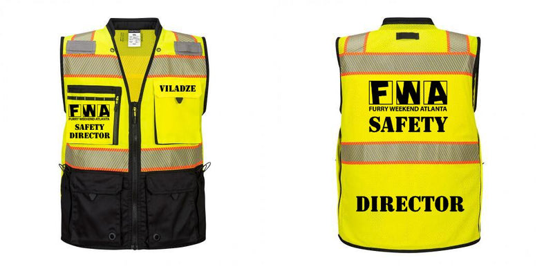 Custom Premium Two-toned Surveyor Safety Vest with Segmented Tape