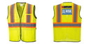 Custom Yellow Mesh Class 2 Reflective Safety Vest with Pockets