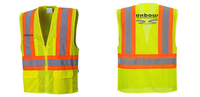 Custom Contrast High Visibility Full Mesh Yellow Safety Vest