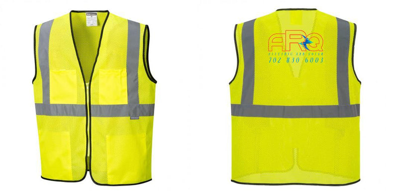 Custom Lightweight High Visibility Yellow Tampa Mesh Vest