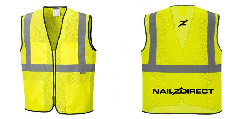 Custom Lightweight High Visibility Yellow Tampa Mesh Vest