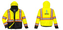 Custom Reflective Hi-Vis 2-in-1 Winter Bomber Jacket in Yellow/Black