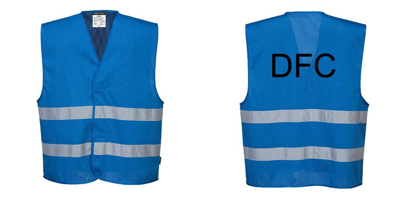Custom Royal Blue MeshAir Reflective Safety Vest for Events