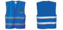 Custom ROYAL BLUE Safety Vest Reflective Hi Vis Work and Event Style Vest