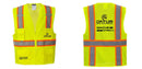 Custom Yellow Class 2 Safety Vest with Cooling Mesh Back