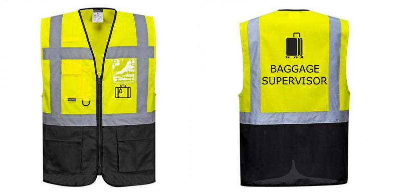 Custom Warsaw Yellow and Black Professional Style Safety Vest