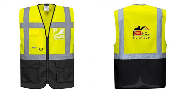 Warsaw Yellow and Black Professional Executive Style Safety Vest