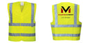 Custom Logo Reflective Yellow Safety Vest - ANSI Class 2
