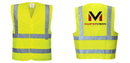 Custom Logo Reflective Yellow Safety Vest - ANSI Class 2