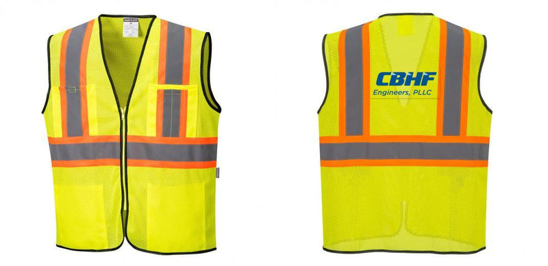 Custom Yellow Mesh Class 2 Reflective Safety Vest with Pockets