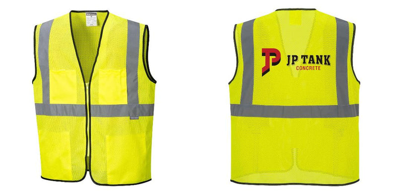 Lightweight High Visibility Yellow Tampa Mesh Vest