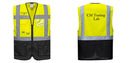 Custom Warsaw Yellow and Black Professional Style Safety Vest