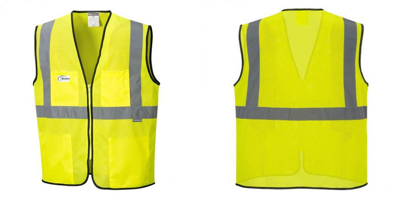 Custom Lightweight High Visibility Yellow Tampa Mesh Vest