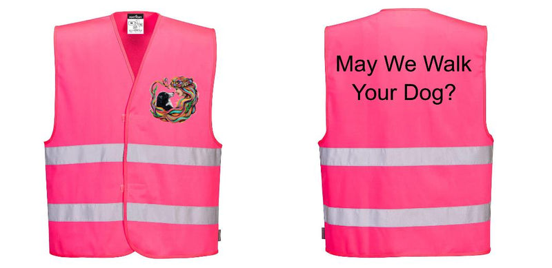 PINK Safety Vest Reflective Hi-Vis Work and Event Style Vest