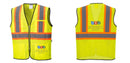 Custom Yellow Mesh Class 2 Reflective Safety Vest with Pockets
