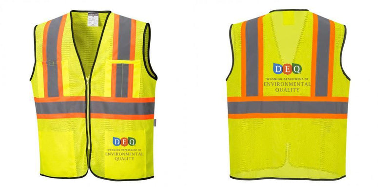 Custom Yellow Mesh Class 2 Reflective Safety Vest with Pockets