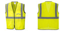 Custom Lightweight High Visibility Yellow Tampa Mesh Vest