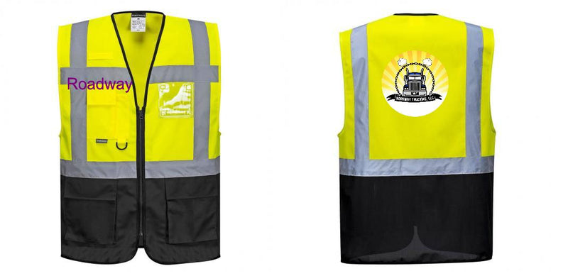 Warsaw Yellow and Black Professional Executive Style Safety Vest