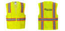 Custom Yellow Class 2 Safety Vest with Cooling Mesh Back