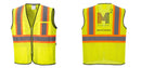 Custom Yellow Mesh Class 2 Reflective Safety Vest with Pockets