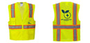Custom Yellow Class 2 Safety Vest with Cooling Mesh Back