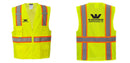Custom Yellow Class 2 Safety Vest with Cooling Mesh Back