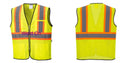 Custom Yellow Mesh Class 2 Reflective Safety Vest with Pockets