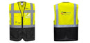 Warsaw Yellow and Black Professional Executive Style Safety Vest