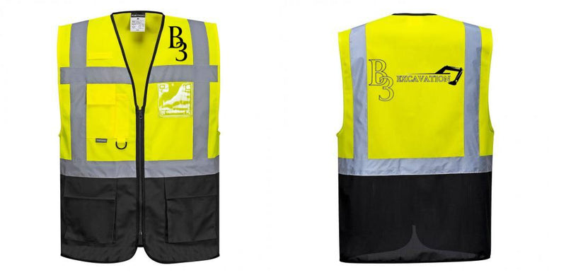 Warsaw Yellow and Black Professional Executive Style Safety Vest