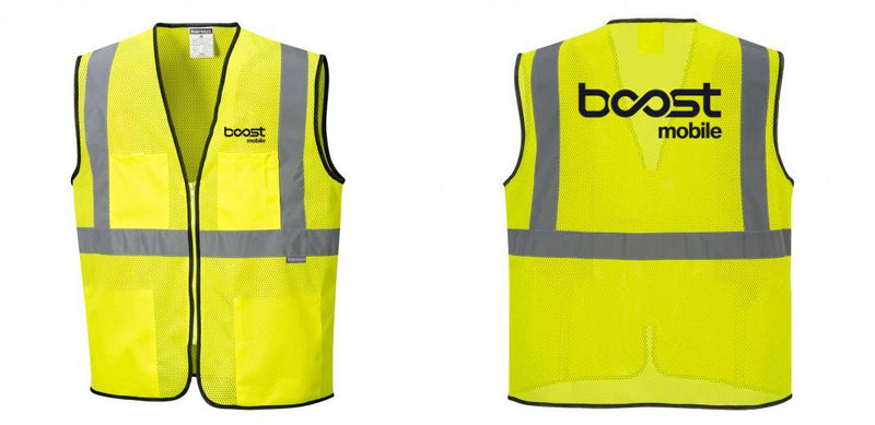 Custom Lightweight High Visibility Yellow Tampa Mesh Vest