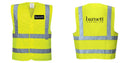 Custom Logo Reflective Yellow Safety Vest - ANSI Class 2