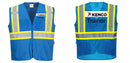 Custom Royal Blue Safety Vest Reflective High Visibility with Pockets