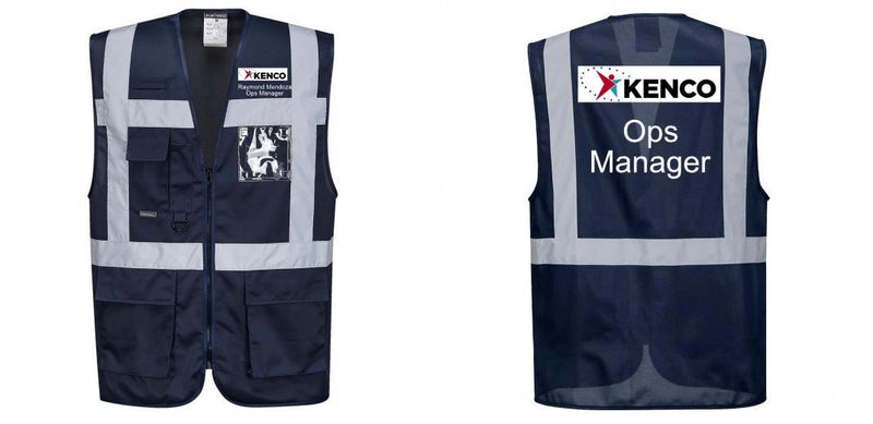 Custom NAVY Professional Executive Style Safety Vest