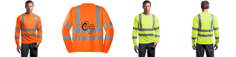 Custom Class 3 Long Sleeve Reflective ANSI 107 Snag-Resistant T-Shirt