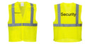 Custom Breakaway Class 2 Yellow Safety Vest Hi-Vis Reflective Breathable Mesh