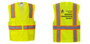 Custom Yellow Class 2 Safety Vest with Cooling Mesh Back