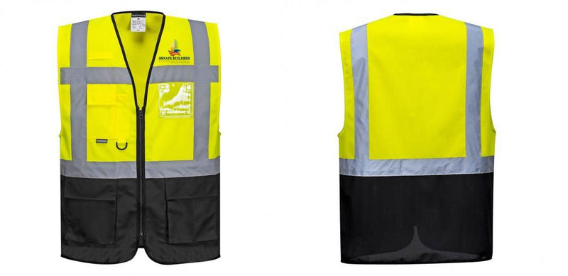 Warsaw Yellow and Black Professional Executive Style Safety Vest