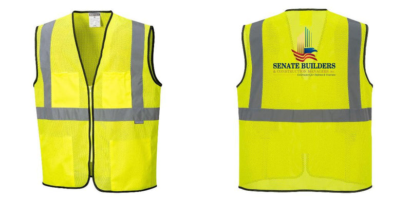 Lightweight High Visibility Yellow Tampa Mesh Vest