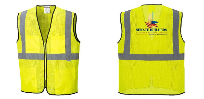 Lightweight High Visibility Yellow Tampa Mesh Vest