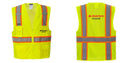 Custom Yellow Class 2 Safety Vest with Cooling Mesh Back